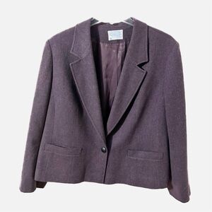 Vintage Pendleton 100% Virgin Wool Blazer Fully Lined Front Pockets Dusty Purple